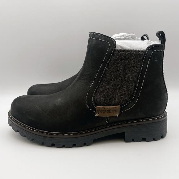 Josef Seibel Womens Marta 03 Ankle Boots US 8.5 EU 39 Black Leather NIB - Picture 8 of 12